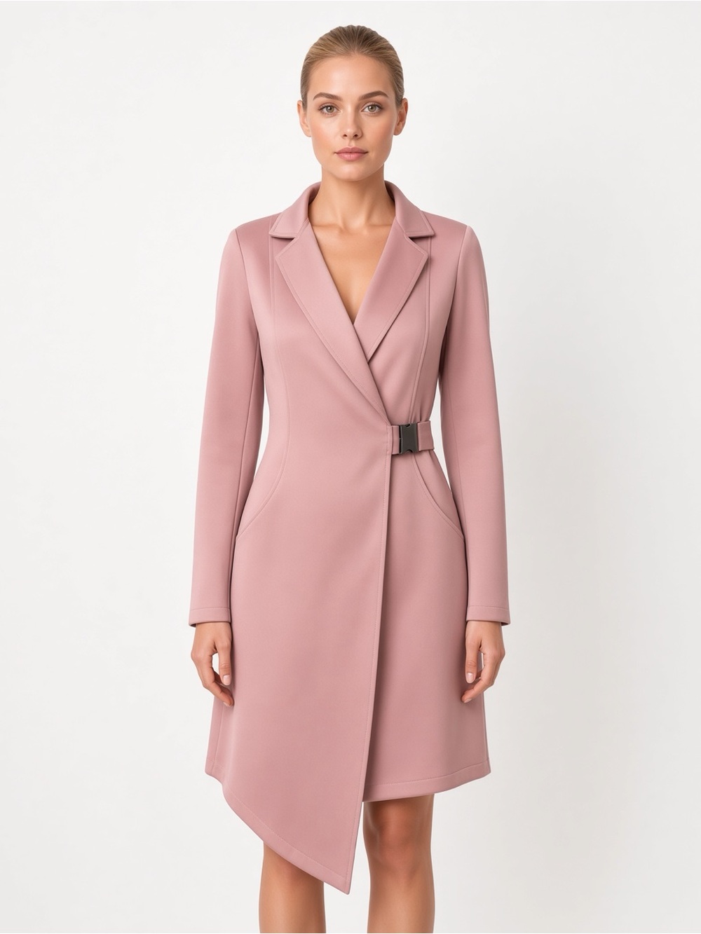 ASOS baby pink wrap jacket dress S/M